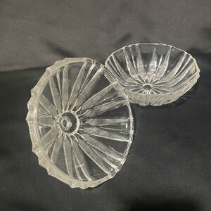Polish Pressed Glass Covered Candy Dish